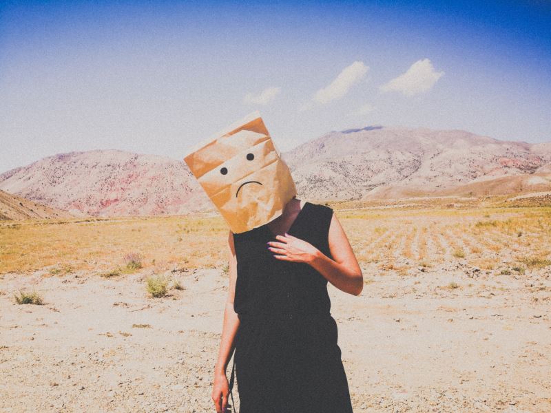sad bag person