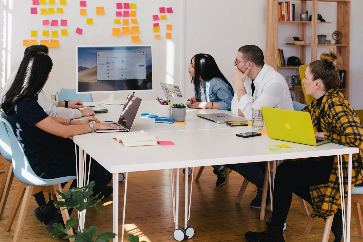 people in a marketing meeting